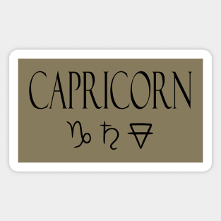 Capricorn Glyph Planet Element Magnet